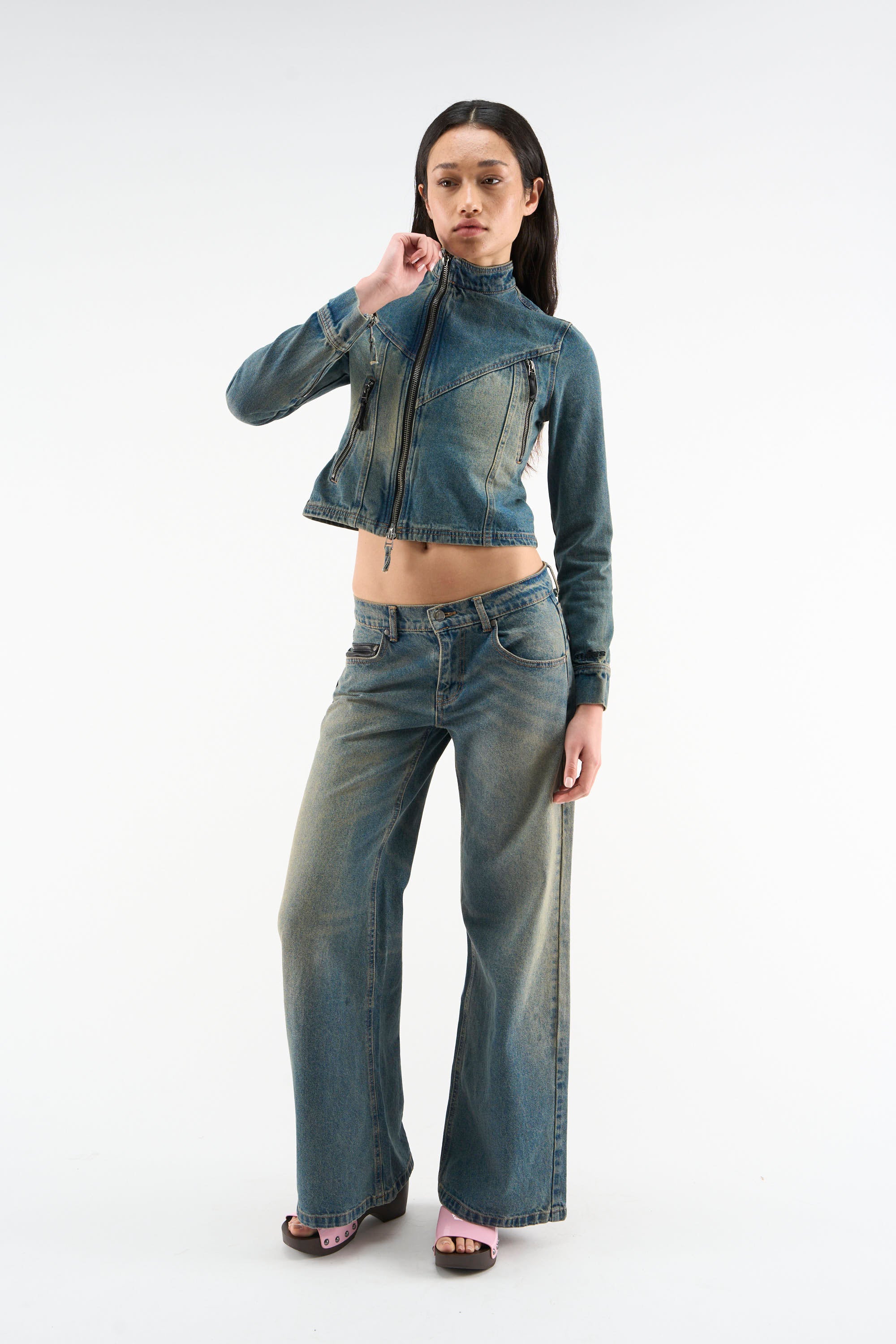 Marlen Washed Blue Jacket - Image 2